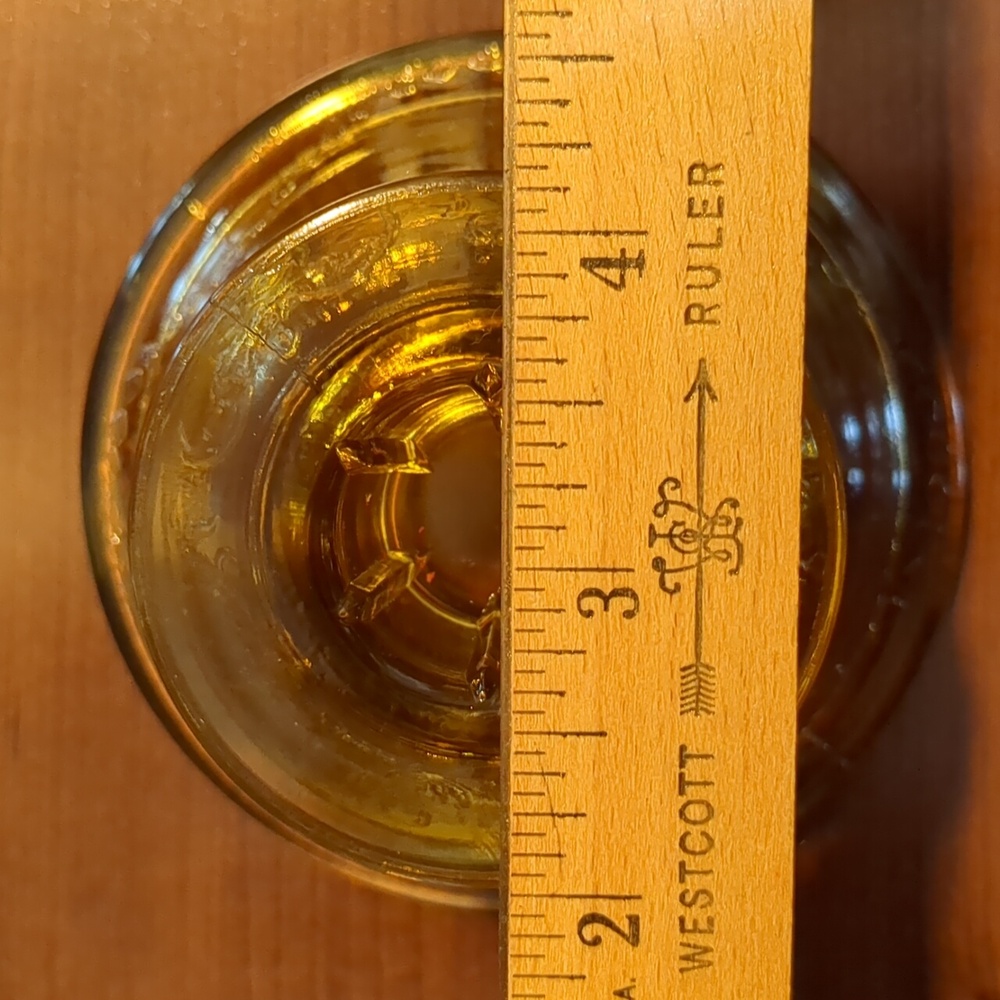 Federal Madrid Amber Glass Taper Holders - Picture 9 of 13